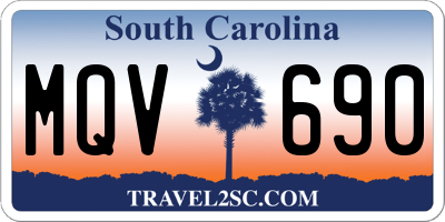 SC license plate MQV690
