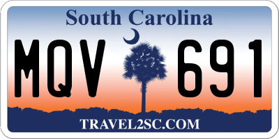 SC license plate MQV691
