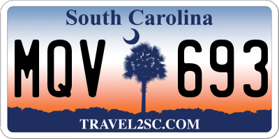 SC license plate MQV693