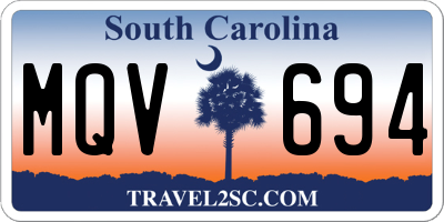 SC license plate MQV694