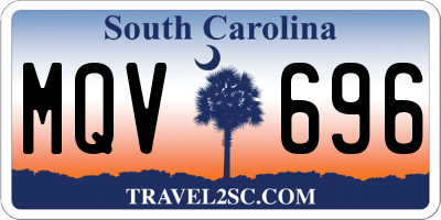 SC license plate MQV696