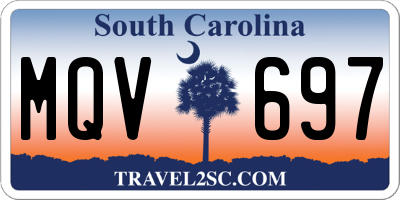 SC license plate MQV697