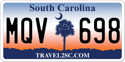 SC license plate MQV698