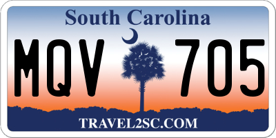 SC license plate MQV705