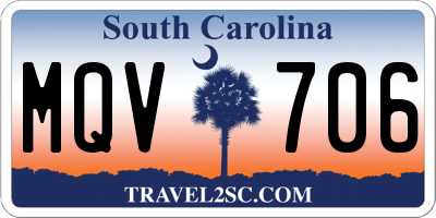 SC license plate MQV706