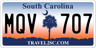 SC license plate MQV707