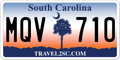 SC license plate MQV710