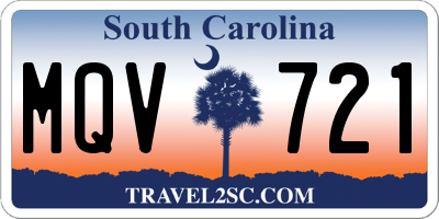 SC license plate MQV721