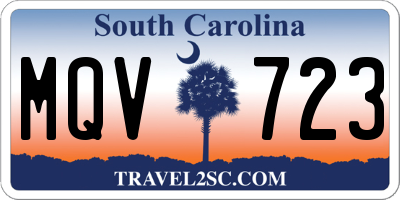 SC license plate MQV723