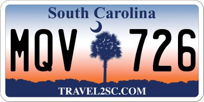 SC license plate MQV726