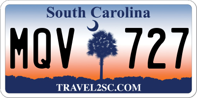 SC license plate MQV727