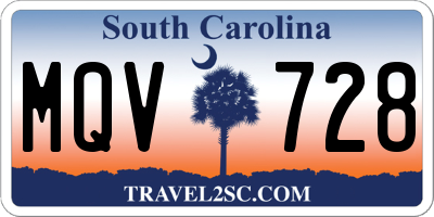 SC license plate MQV728