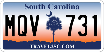SC license plate MQV731
