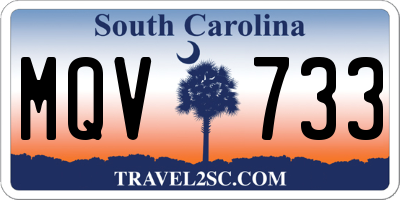 SC license plate MQV733