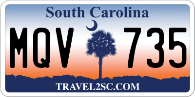 SC license plate MQV735