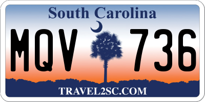 SC license plate MQV736