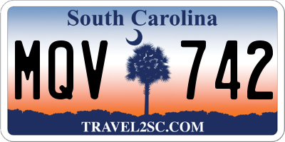SC license plate MQV742