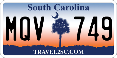 SC license plate MQV749