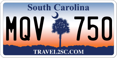 SC license plate MQV750