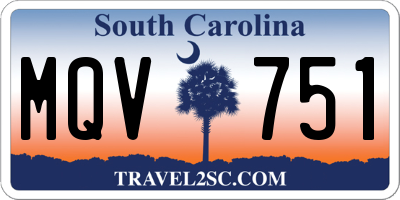 SC license plate MQV751