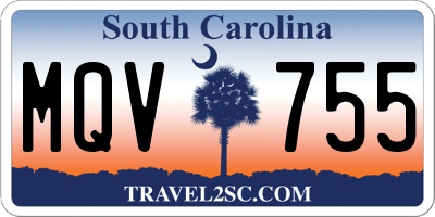 SC license plate MQV755
