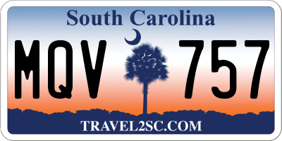 SC license plate MQV757