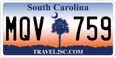 SC license plate MQV759