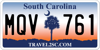 SC license plate MQV761