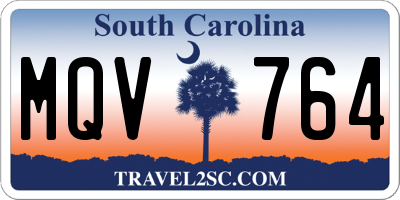SC license plate MQV764