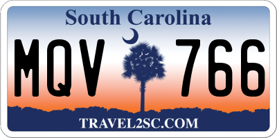 SC license plate MQV766