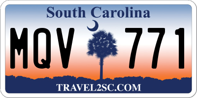 SC license plate MQV771