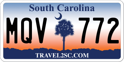 SC license plate MQV772