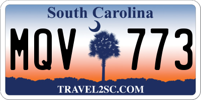SC license plate MQV773