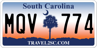 SC license plate MQV774