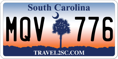 SC license plate MQV776