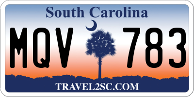 SC license plate MQV783