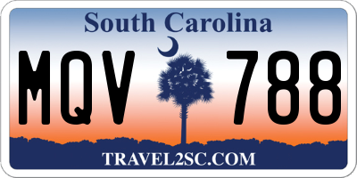 SC license plate MQV788