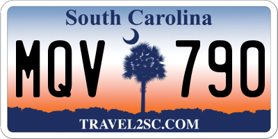 SC license plate MQV790
