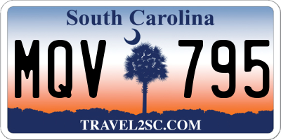 SC license plate MQV795