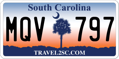 SC license plate MQV797