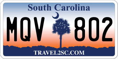 SC license plate MQV802