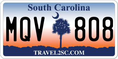 SC license plate MQV808