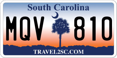 SC license plate MQV810