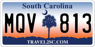 SC license plate MQV813