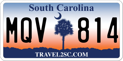 SC license plate MQV814
