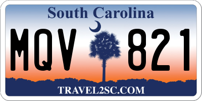 SC license plate MQV821