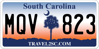 SC license plate MQV823