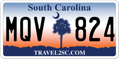 SC license plate MQV824