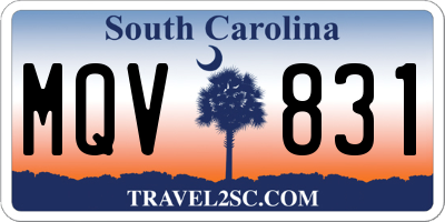 SC license plate MQV831