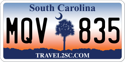SC license plate MQV835